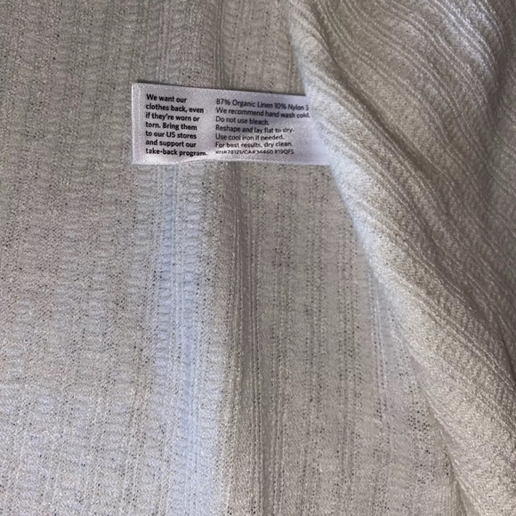 Eileen Fisher NWT  Simple Long Organic Linen Stretch Crepe Sz M-NWT - Picture 4 of 6